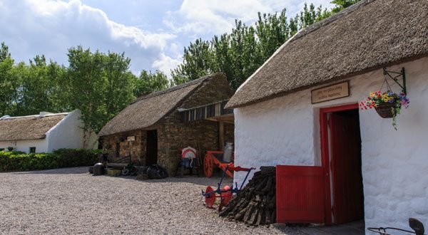 Thatched cottages at Kerry Bog Village