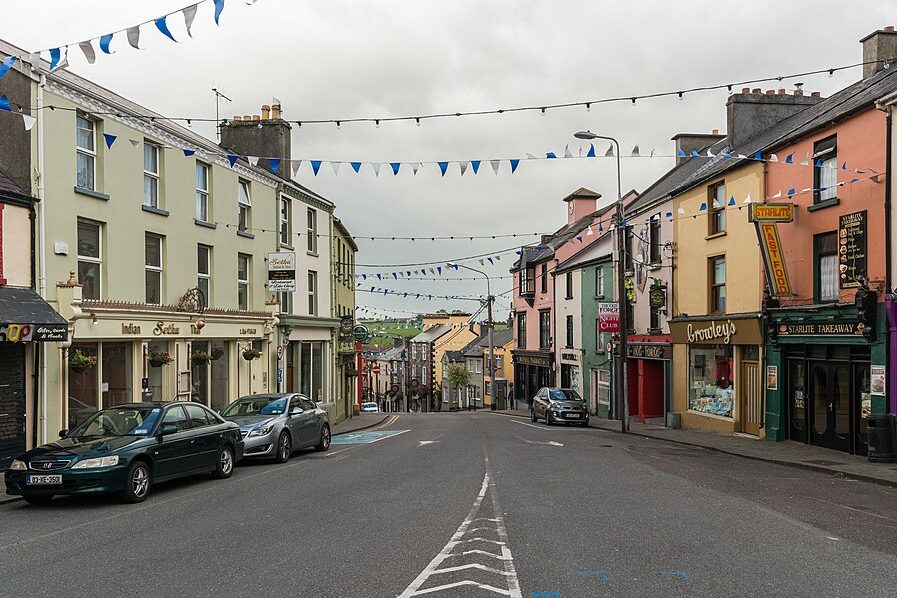 Colourful shopfronts on Lower Bridge Street, Killorglin
