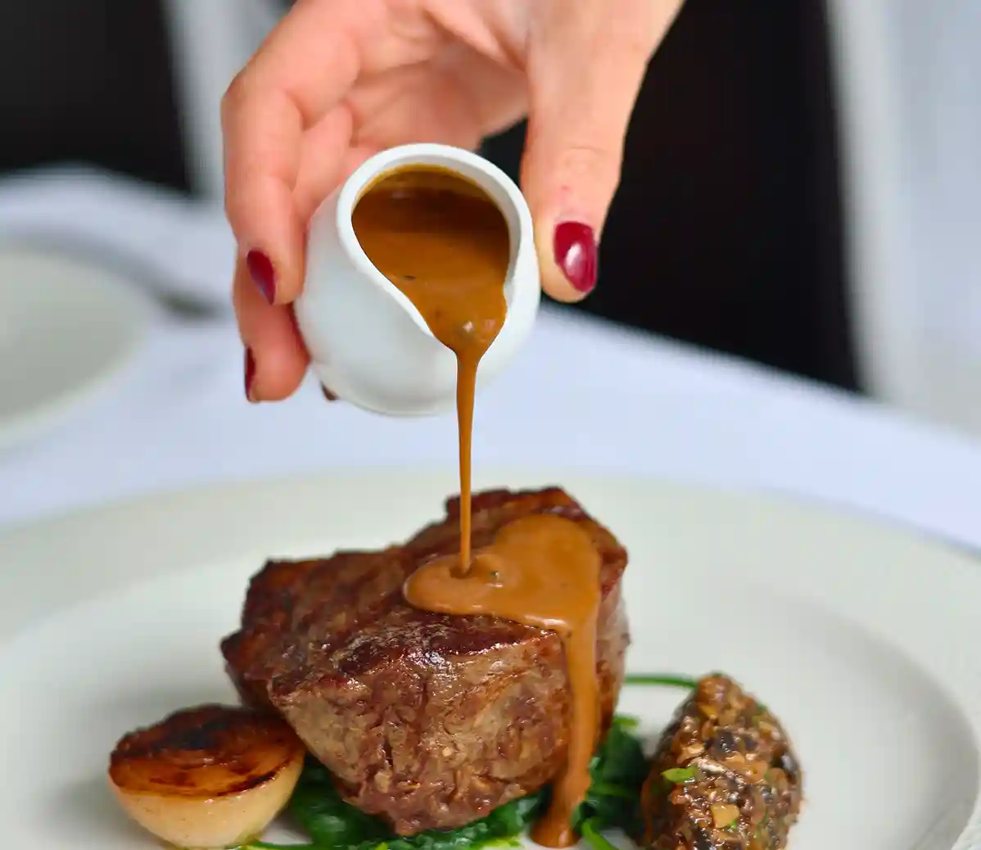 A steak dish at Jack’s Coastguard Restaurant