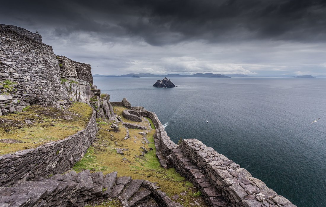 Skellig Michael ruins and Little Skellig, the subject of the visitor centre