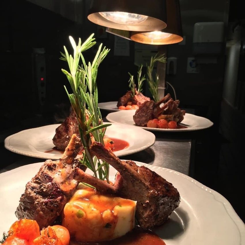 A plated dish at the Towers Hotel