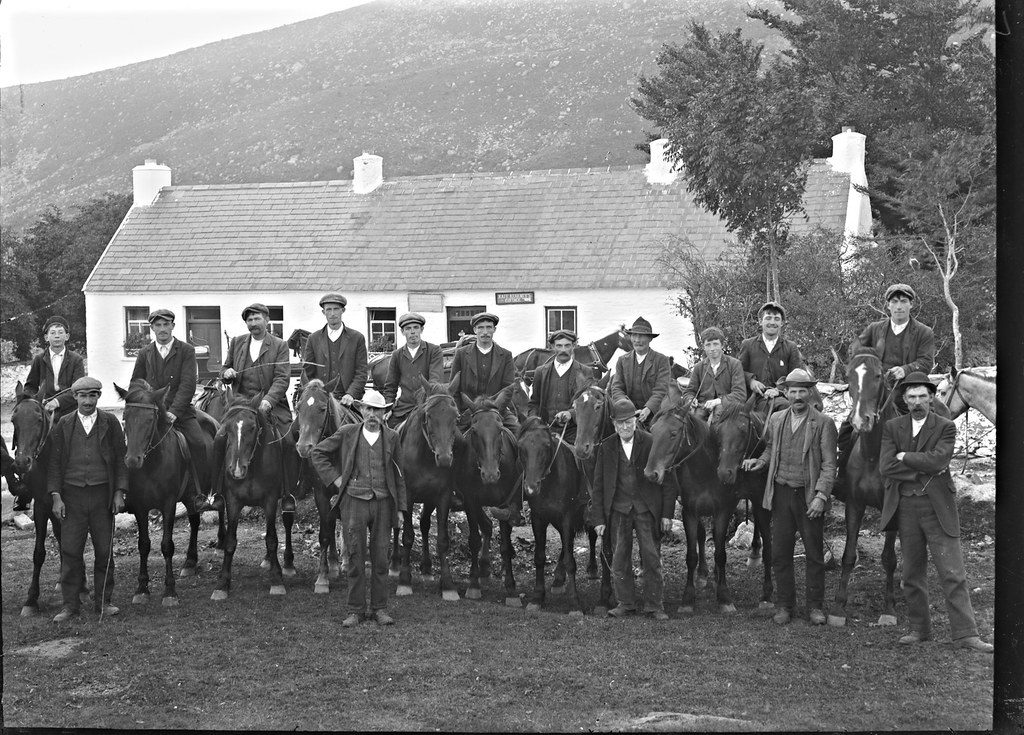 Riders at Kate Kearney’s Cottage, about 1900