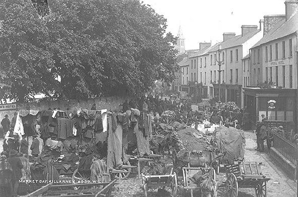 Market Day, Killarney, about 1890